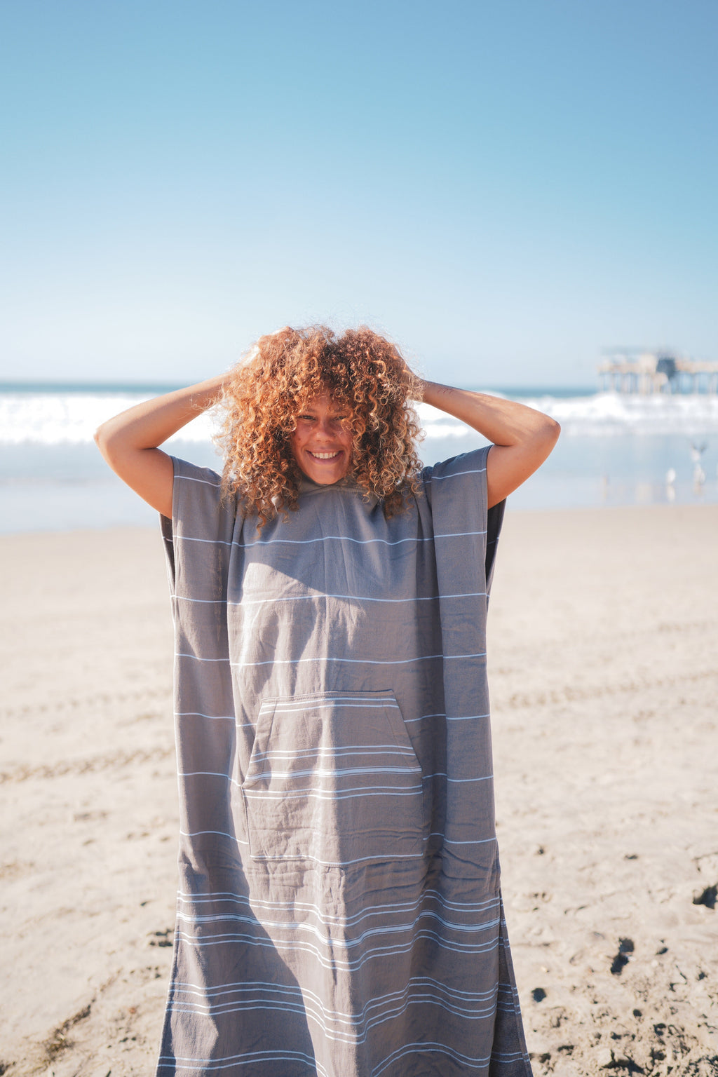 Basiclayersca Del Mar Terry Turkish Towel Surf Poncho Beach