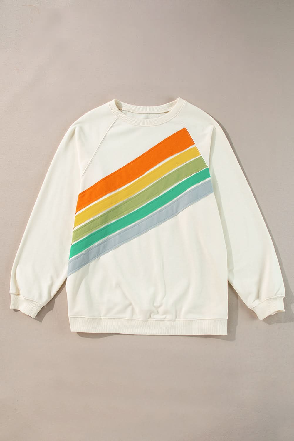 Vibrant plus size rainbow sweatshirt