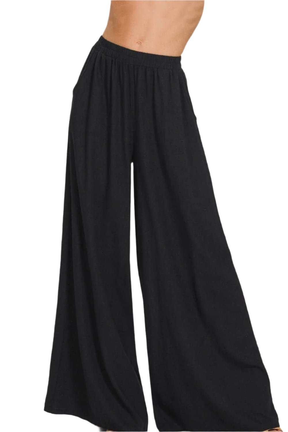 Zenana chic wide-leg linen pants
