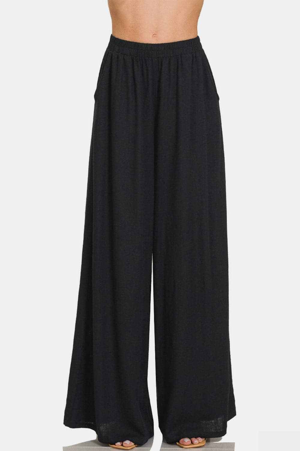 Zenana chic wide-leg linen pants
