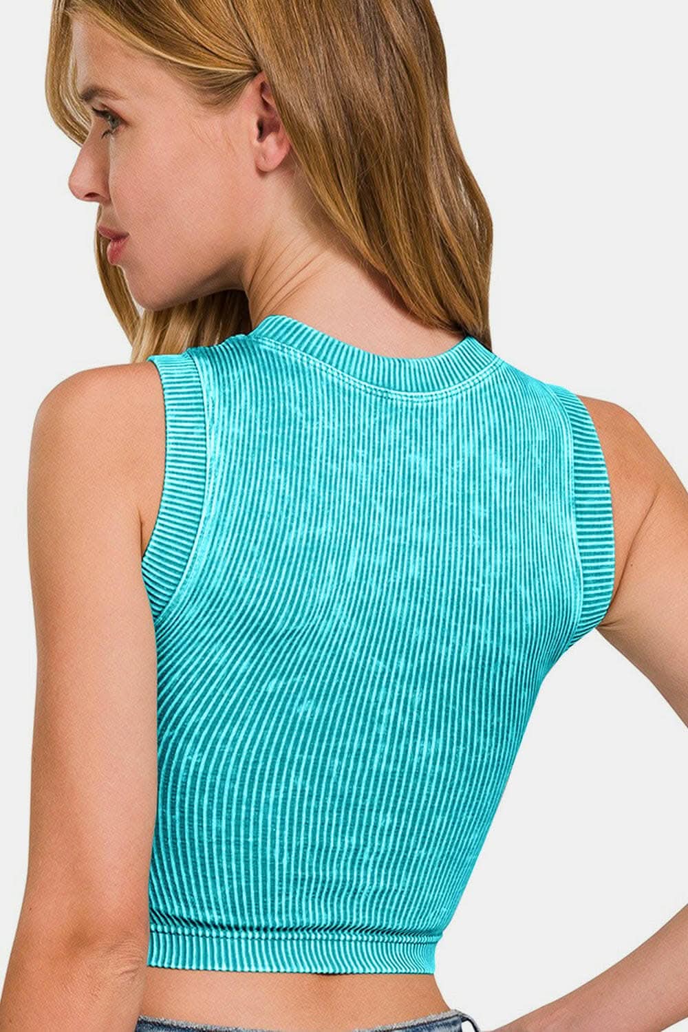 Zenana seamless crop tank top