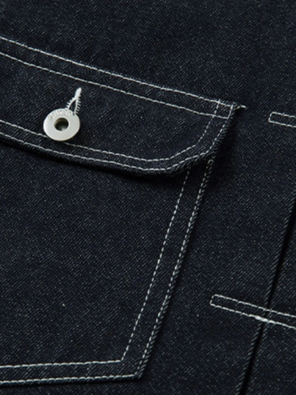 Men's Contrast Stitching Button Up Denim Jacket