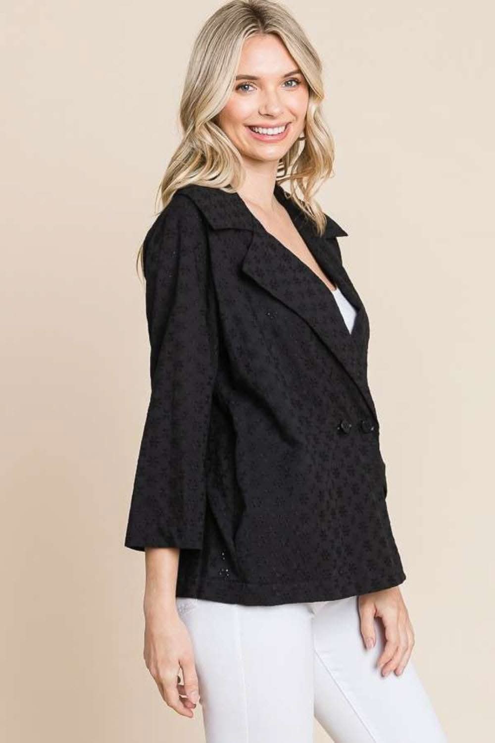 Culture Code chic eyelet jacket