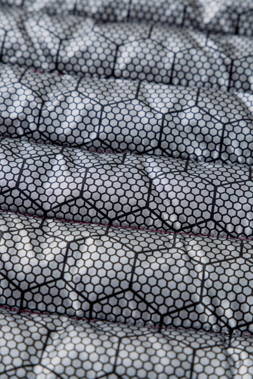 Burgundy Plush Collared Quilted Zipped Puffer Vest