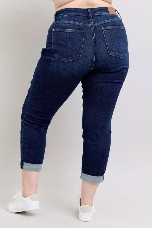 Judy Blue Plus Size High Waist Boyfriend Jeans