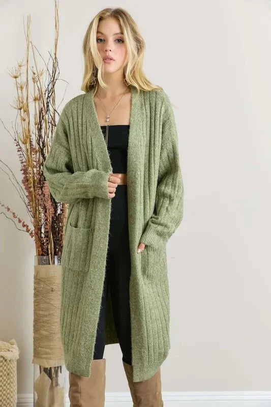 Trendsi ADORA Super Soft Rib Knit Cardigan - Cozy Apparel & Accessories