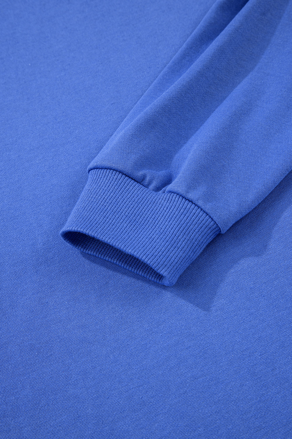 Sky Blue Varsity Sleeve Contrast Shift Sweatshirt Dress