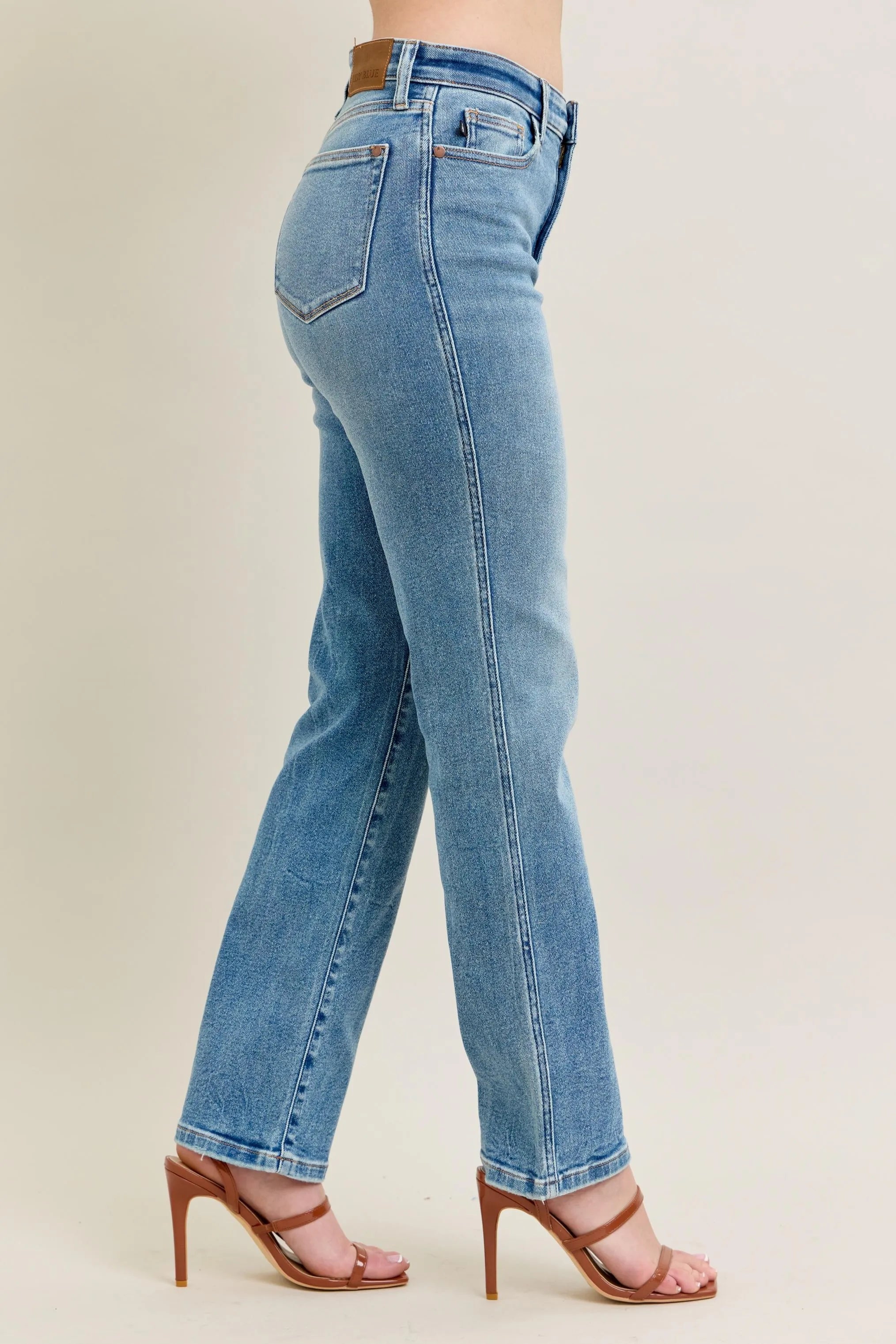 Judy Blue High Rise Vintage Straight Jeans Plus Size