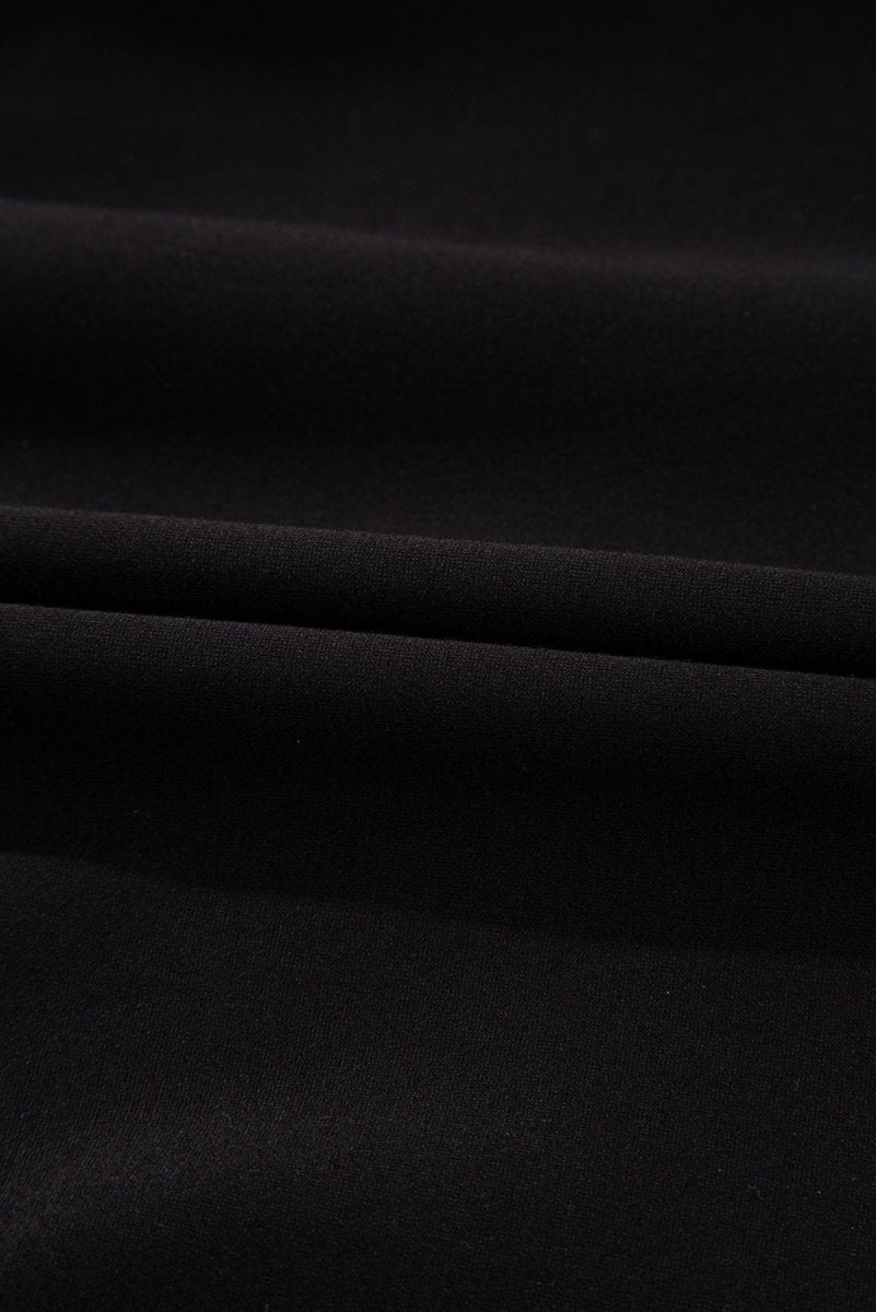 Black Contrast Collar Patchwork Zip Front Romper for Women