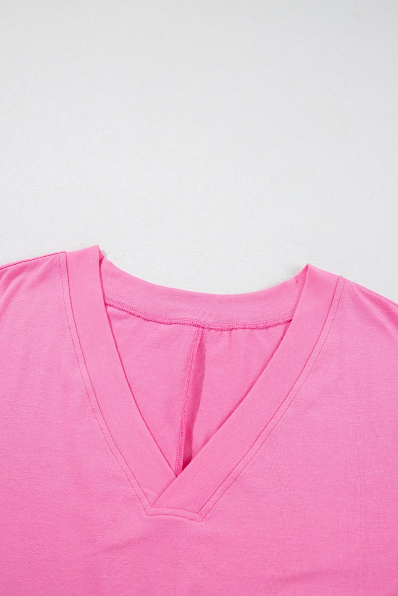 Bonbon Loose Half Sleeve V Neck Knit Romper for Women