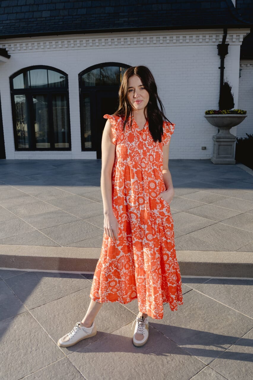 Game Day Maxi Dress | Orange