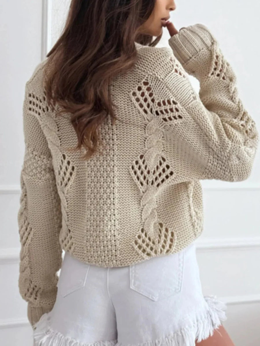 Button Up V-Neck Cardigan