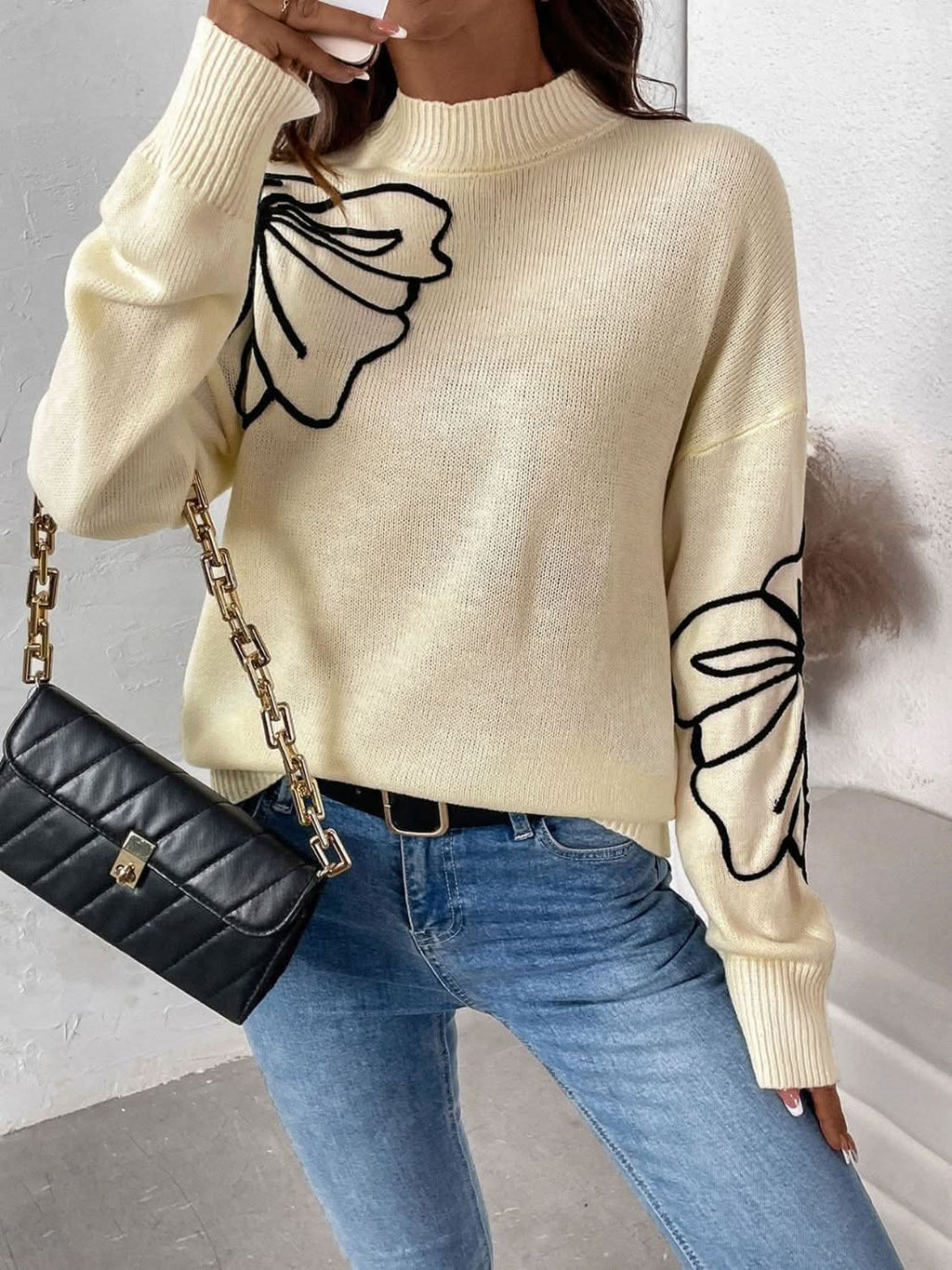 Cozy dropped shoulder sweater