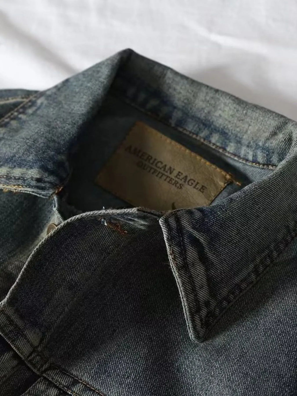 Men's Plus Size Button Up Long Sleeve Denim Jacket