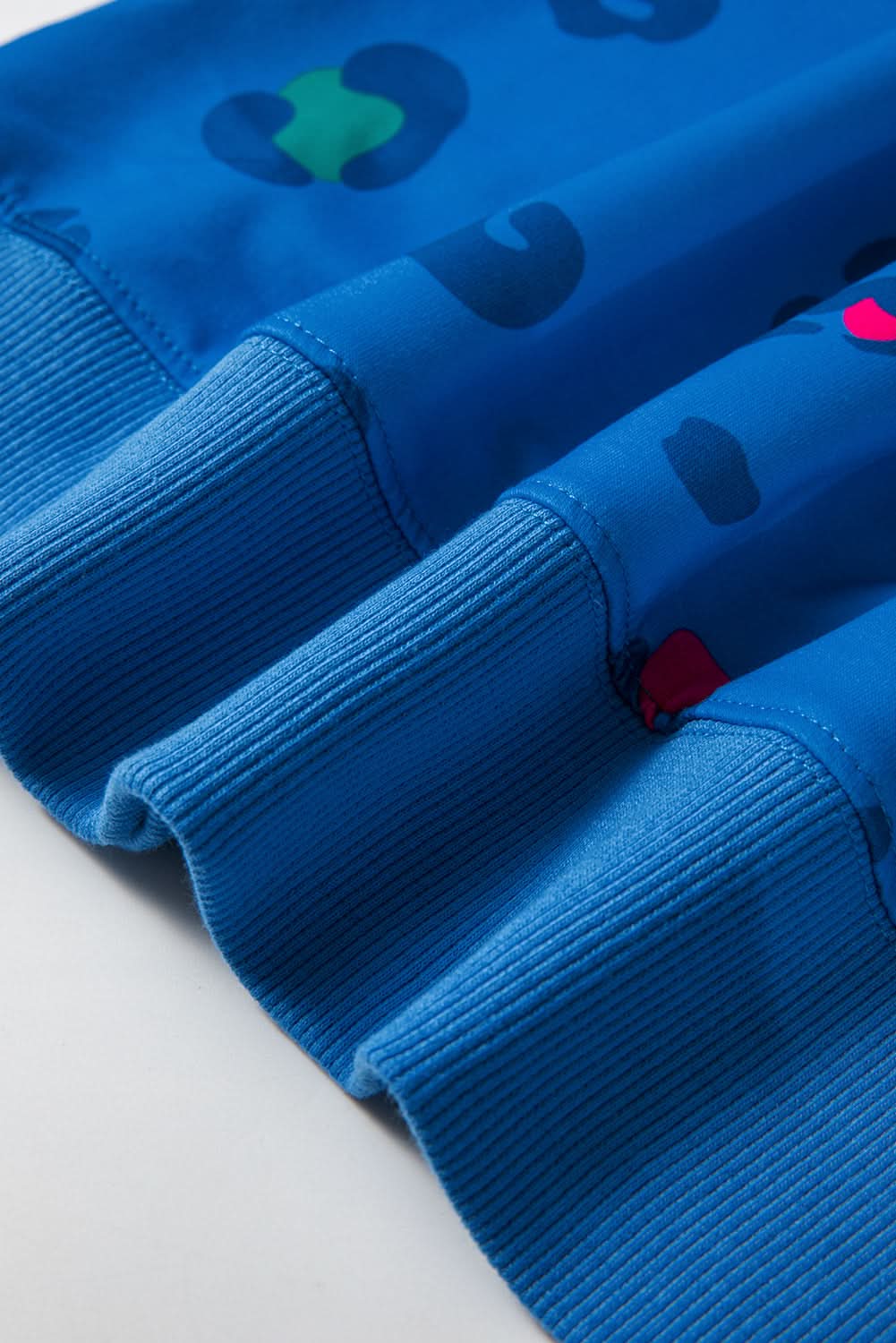 Sky blue leopard print pullover