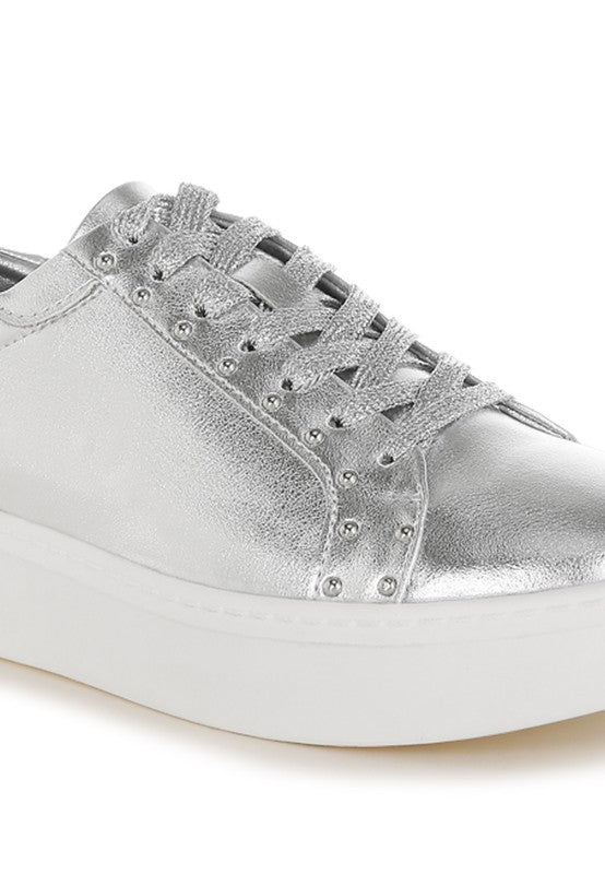 Rag Company Cincinnati Metallic Pleather Chunky Sneakers - Comfortable, Durable Footwear