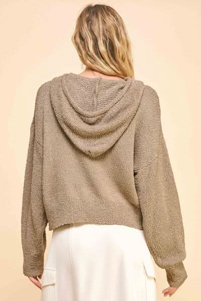 Cozy Drop Shoulder Hooded Sweater by Davi & Dani
