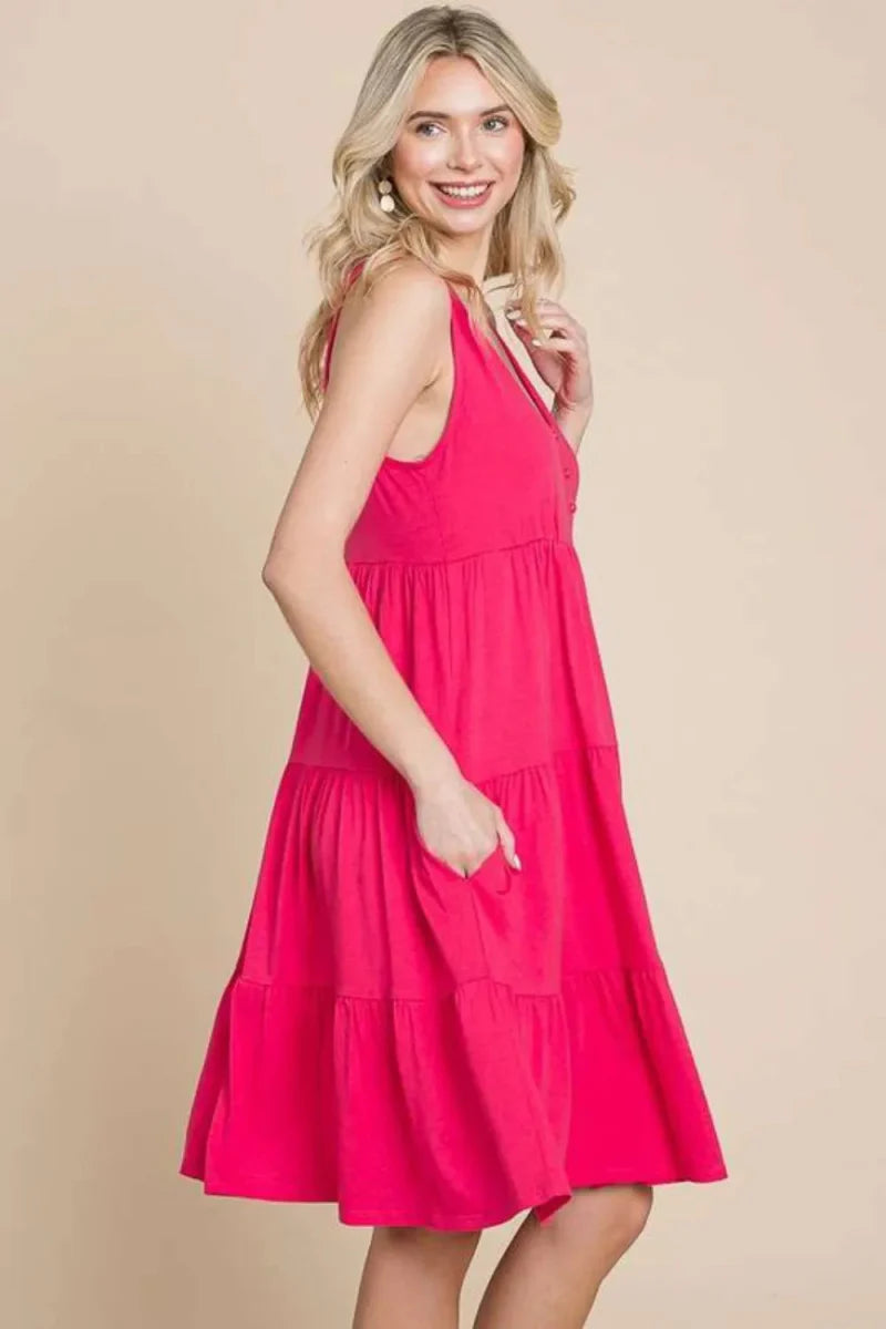 Culture Code Racerback Tiered Tank Dress for Women