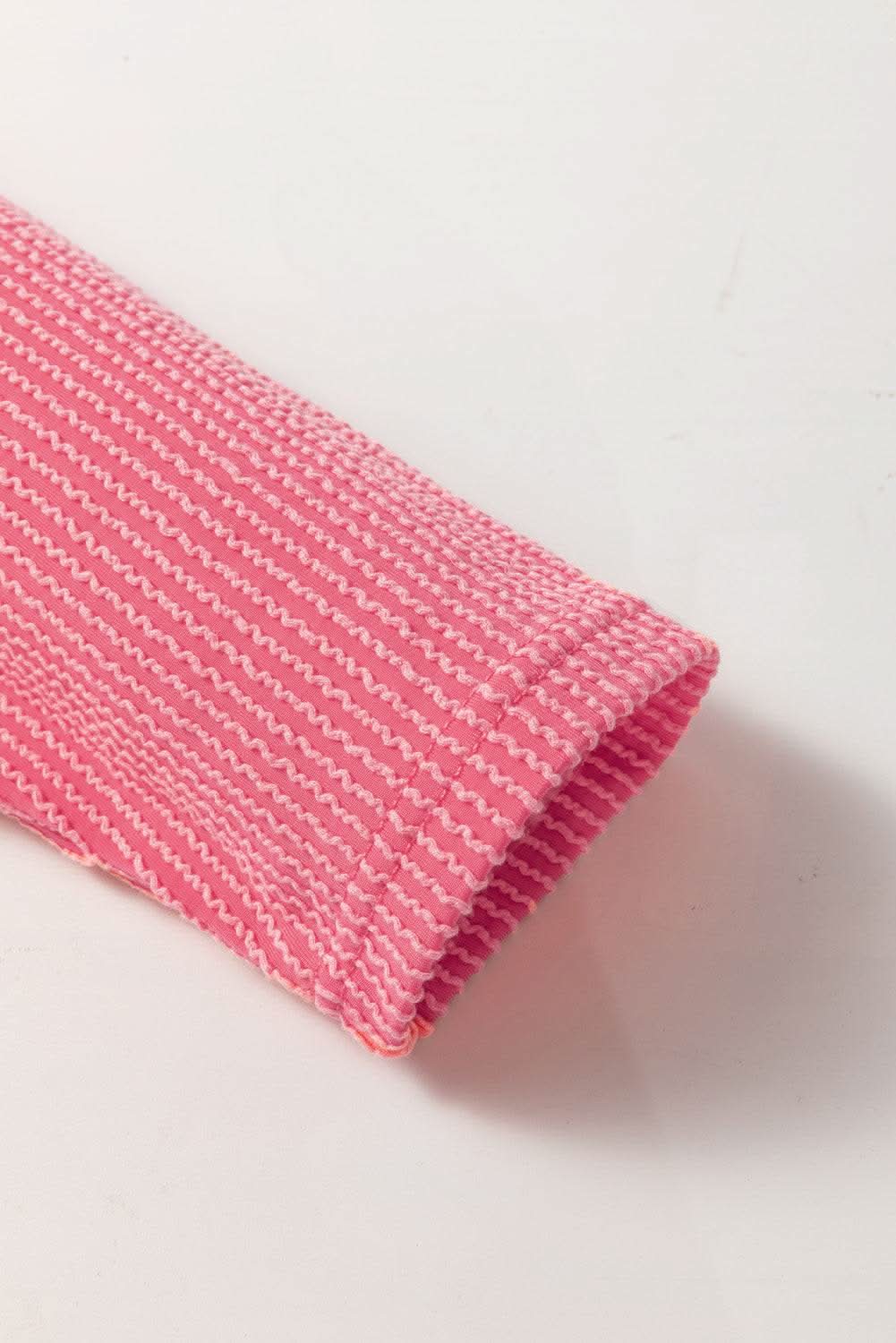 Peach blossom ribbed tee plus size