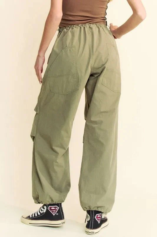 Davi & Dani Drawstring Baggy Pants with Pockets for Comfort