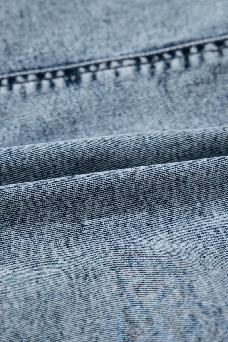 Drawstring High Waist Pocketed Denim Shorts for Women