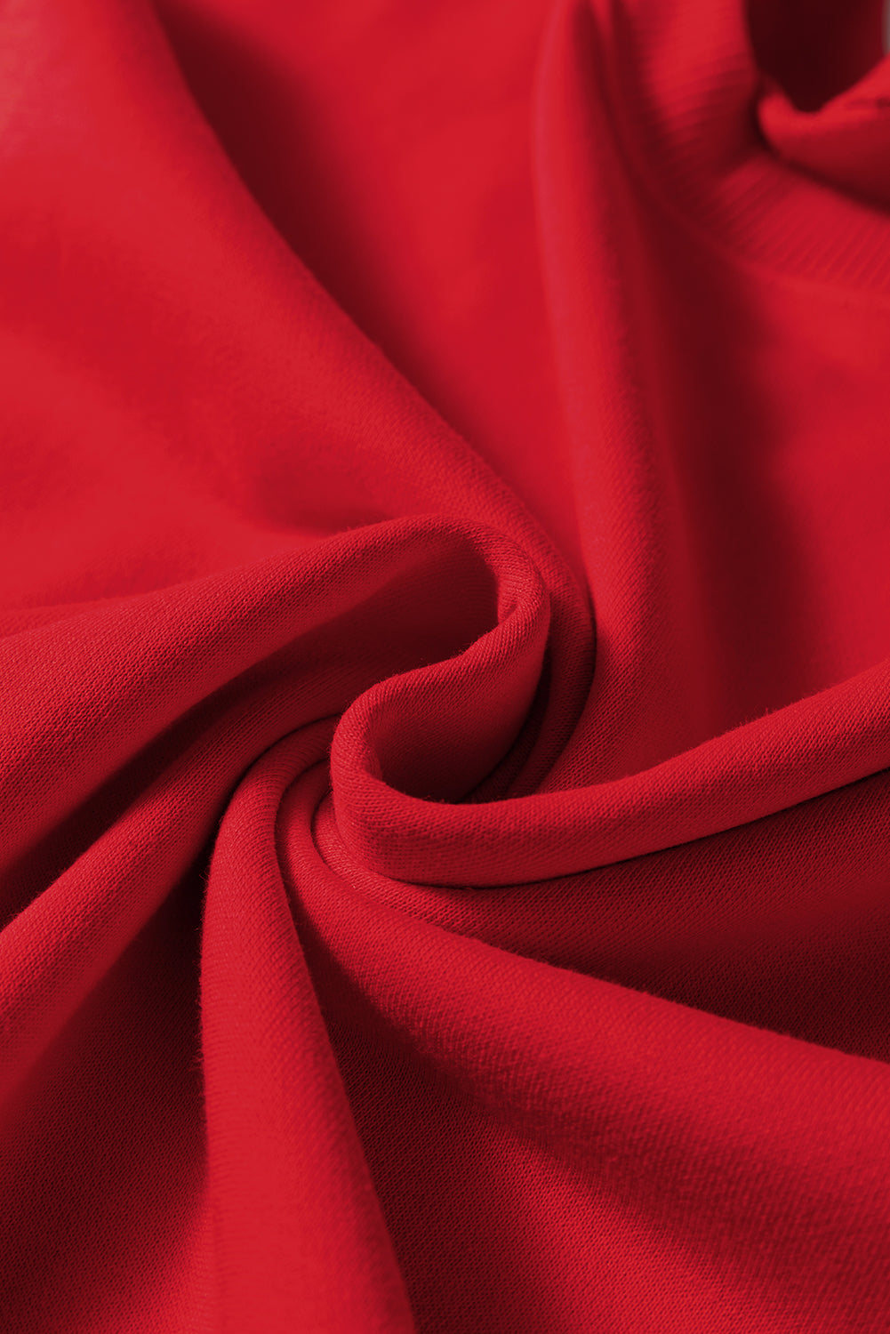 Fiery Red Varsity Striped Detail Crew Neck Plus Sweatshirt