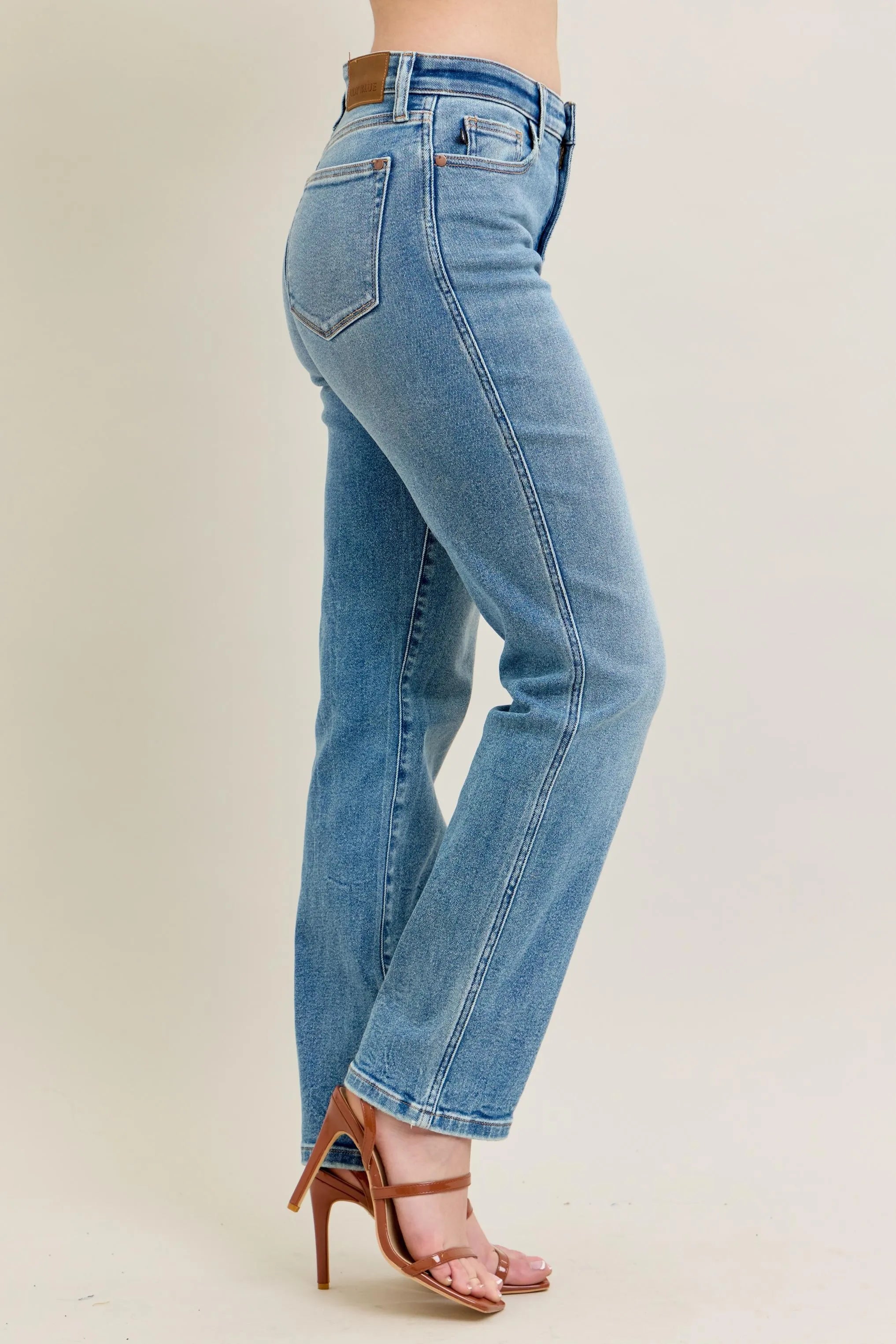 Judy Blue High Rise Vintage Straight Jeans Plus Size
