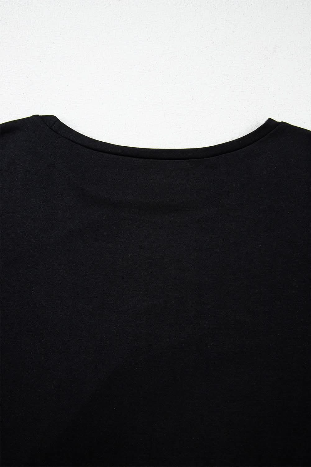 Elegant black sequin tunic top