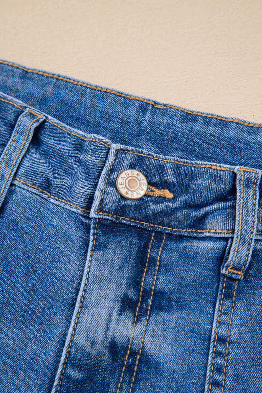 Sky Blue Cropped High Rise Wide Leg Jeans