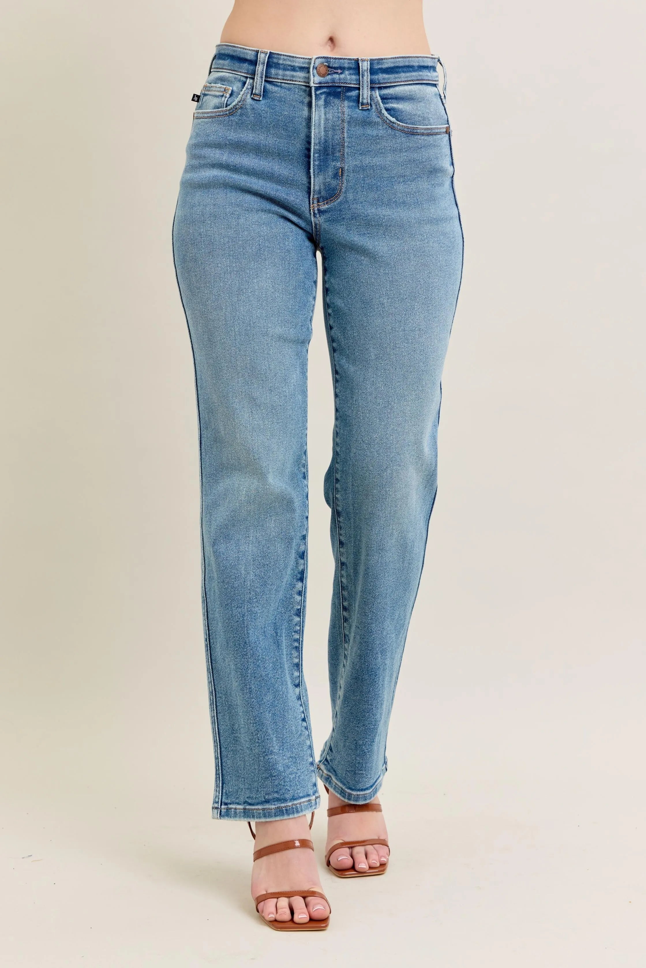Judy Blue High Rise Vintage Straight Jeans Plus Size