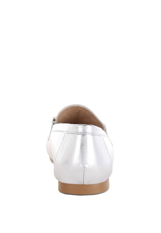 Rag Company Estafa Horsebit & Studs Metallic Pleather Loafers for Women