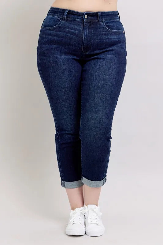 Judy Blue Plus Size High Waist Boyfriend Jeans