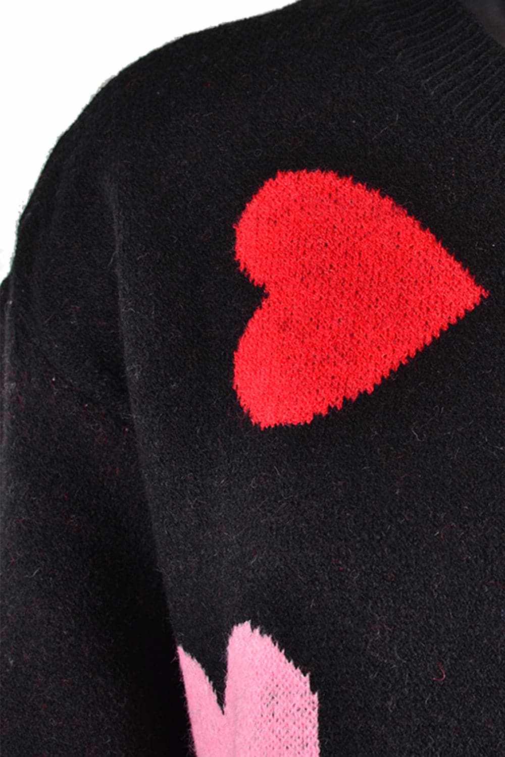 Cozy heart dropped shoulder sweater