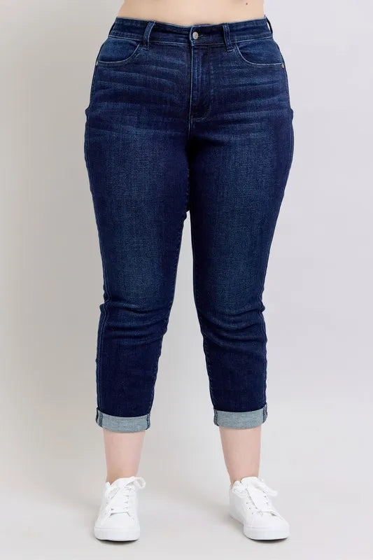 Judy Blue Plus Size High Waist Boyfriend Jeans