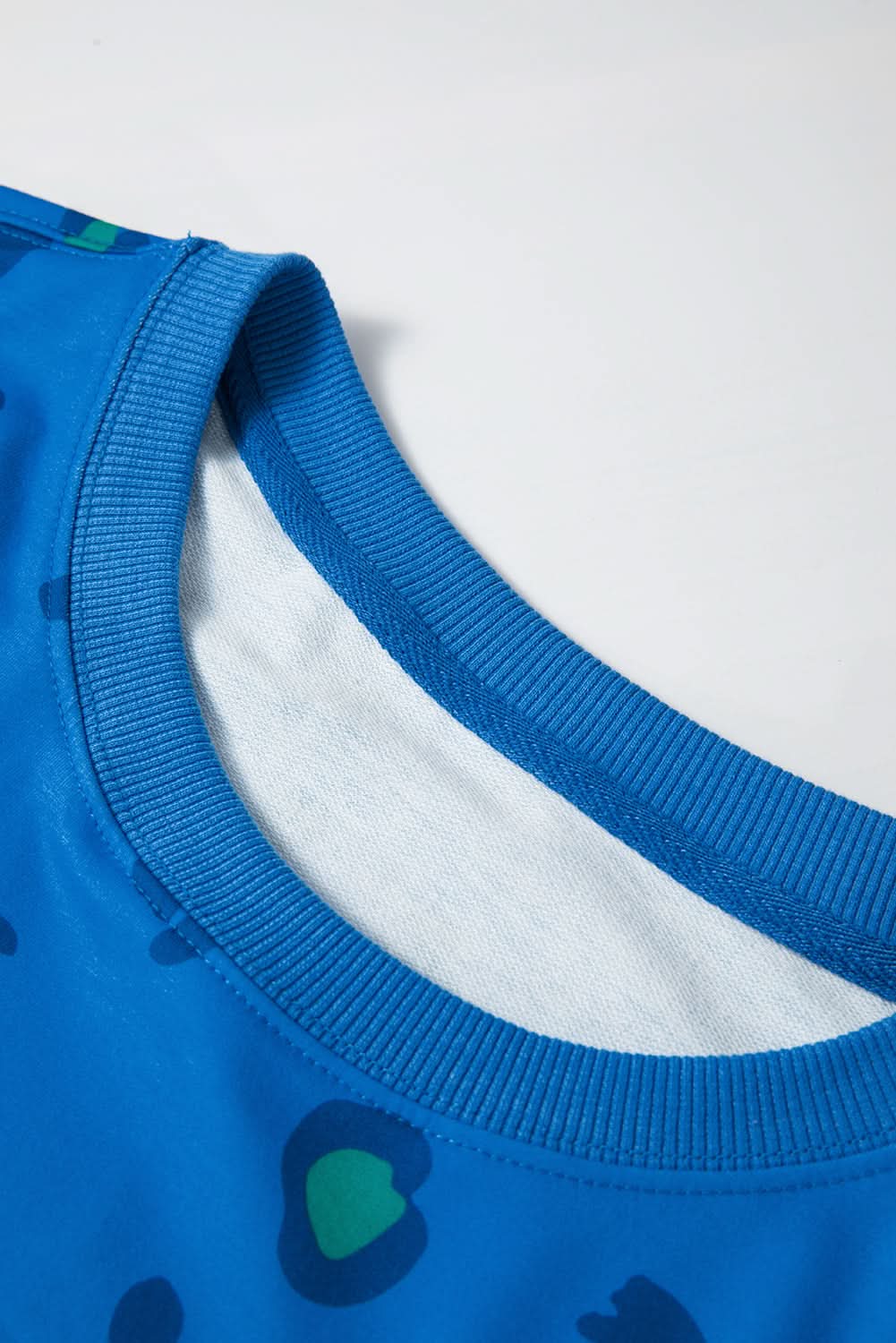 Sky blue leopard print pullover