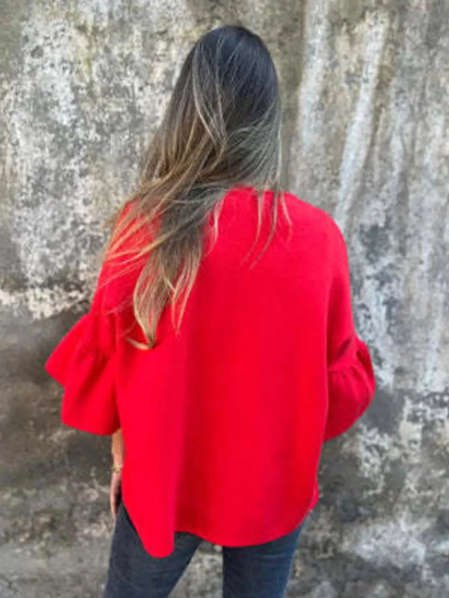 Full Size Bell Sleeve Open Front Cardigan Plus Size