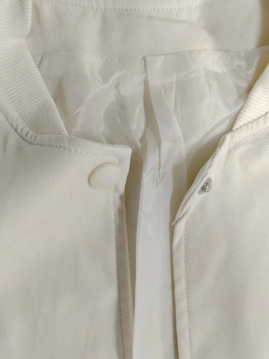 Full Size Cropped Snap Down Jacket Plus Size