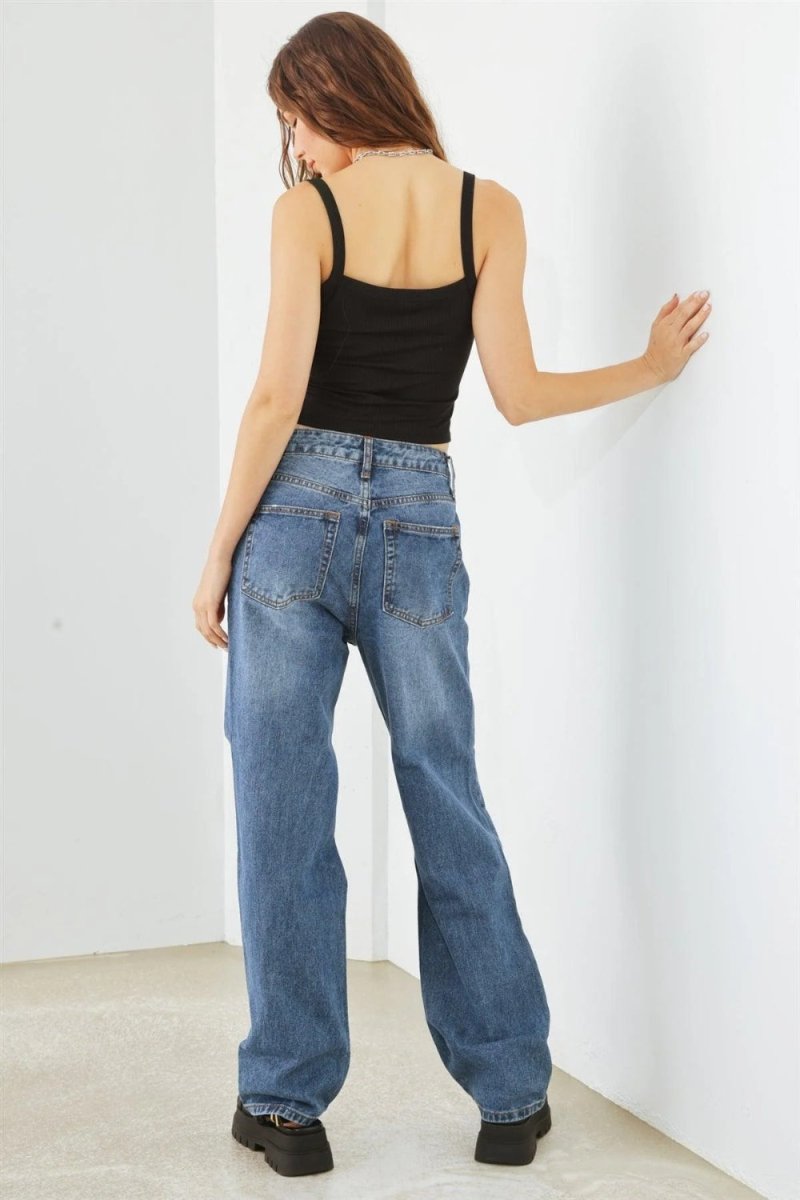 Premium HAMMER COLLECTION Distressed High Waist Jeans for Women