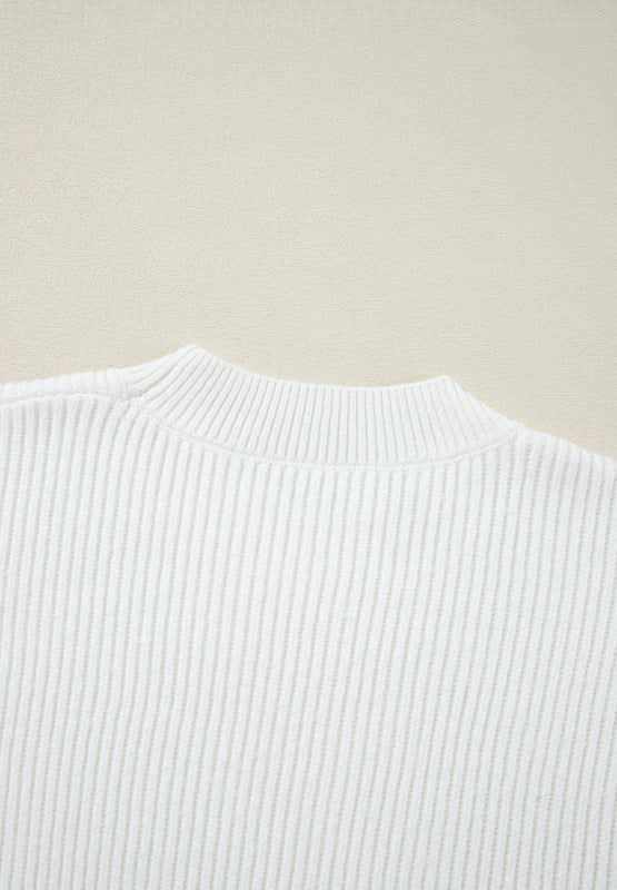 Heart Sequin Round Neck Long Sleeve Sweater