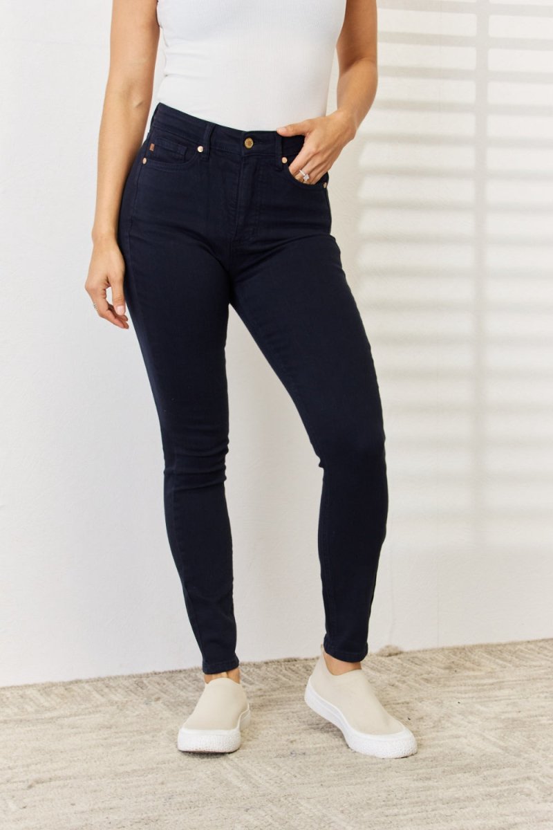 Premium Judy Blue Full Size Garment Dyed Tummy Control Skinny Jeans