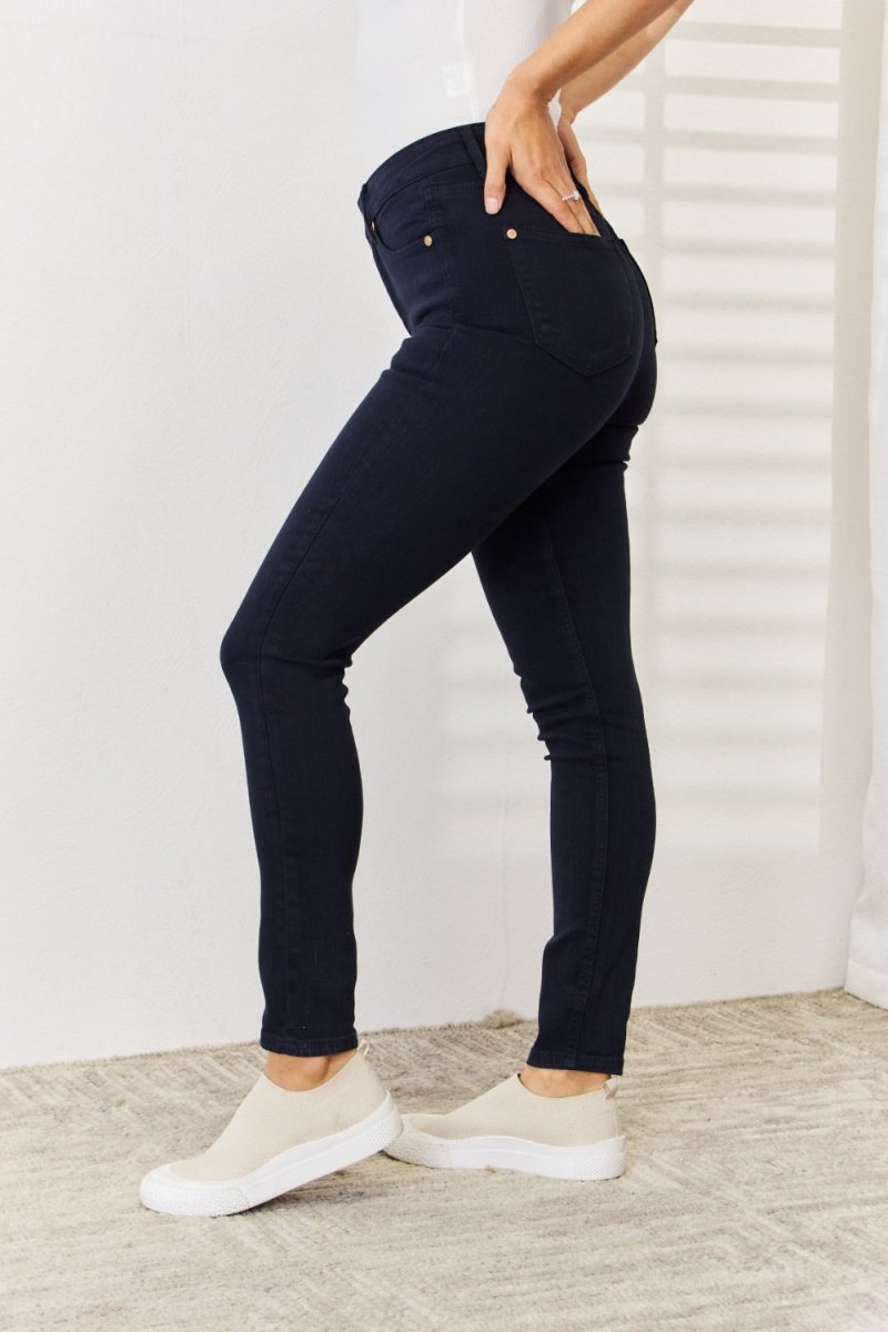 Premium Judy Blue Full Size Garment Dyed Tummy Control Skinny Jeans