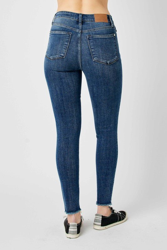 Premium Judy Blue Full Size High Waist Distressed Skinny Jeans