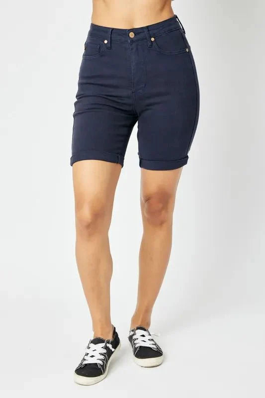 Judy Blue Full Size High Waist Tummy Control Bermuda Shorts