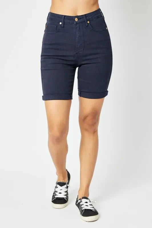 Judy Blue Full Size High Waist Tummy Control Bermuda Shorts