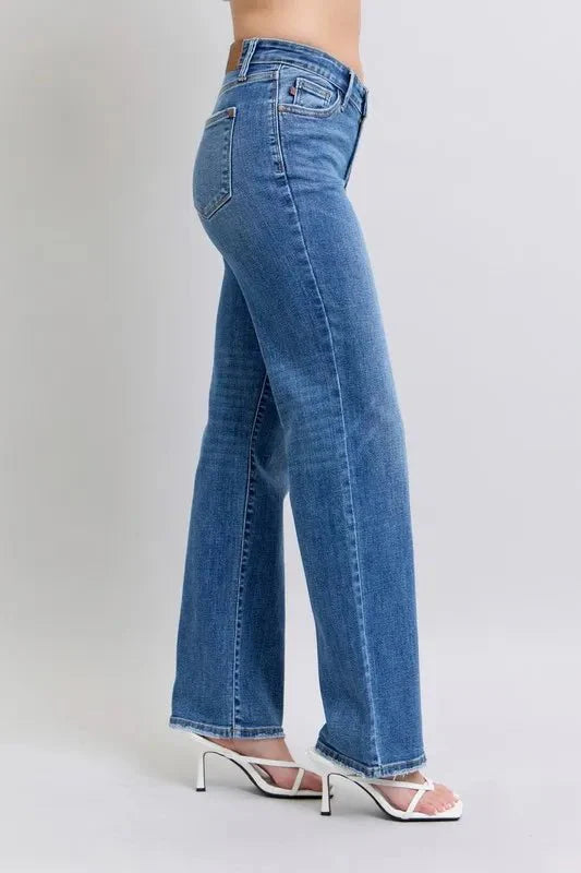 Judy Blue Full Size High Waist V-Front Vintage Wash Jeans