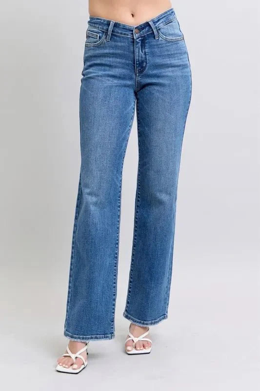 Judy Blue Full Size High Waist V-Front Vintage Wash Jeans