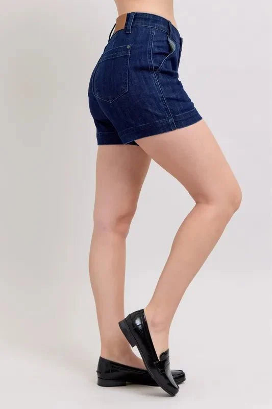 Premium Judy Blue High Waist Denim Shorts for Women Fashion