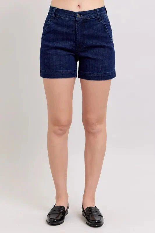 Premium Judy Blue High Waist Denim Shorts for Women Fashion
