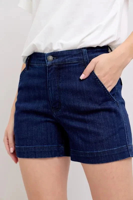 Premium Judy Blue High Waist Denim Shorts for Women Fashion