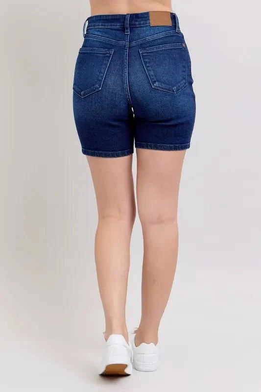 Premium Judy Blue High Waist V-Front Bermuda Shorts for Women